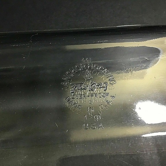 Anchor Hocking Fire-King 1 Quart Clear Bread Baking Loaf Pan #441 Vintage USA - Picture 4 of 5